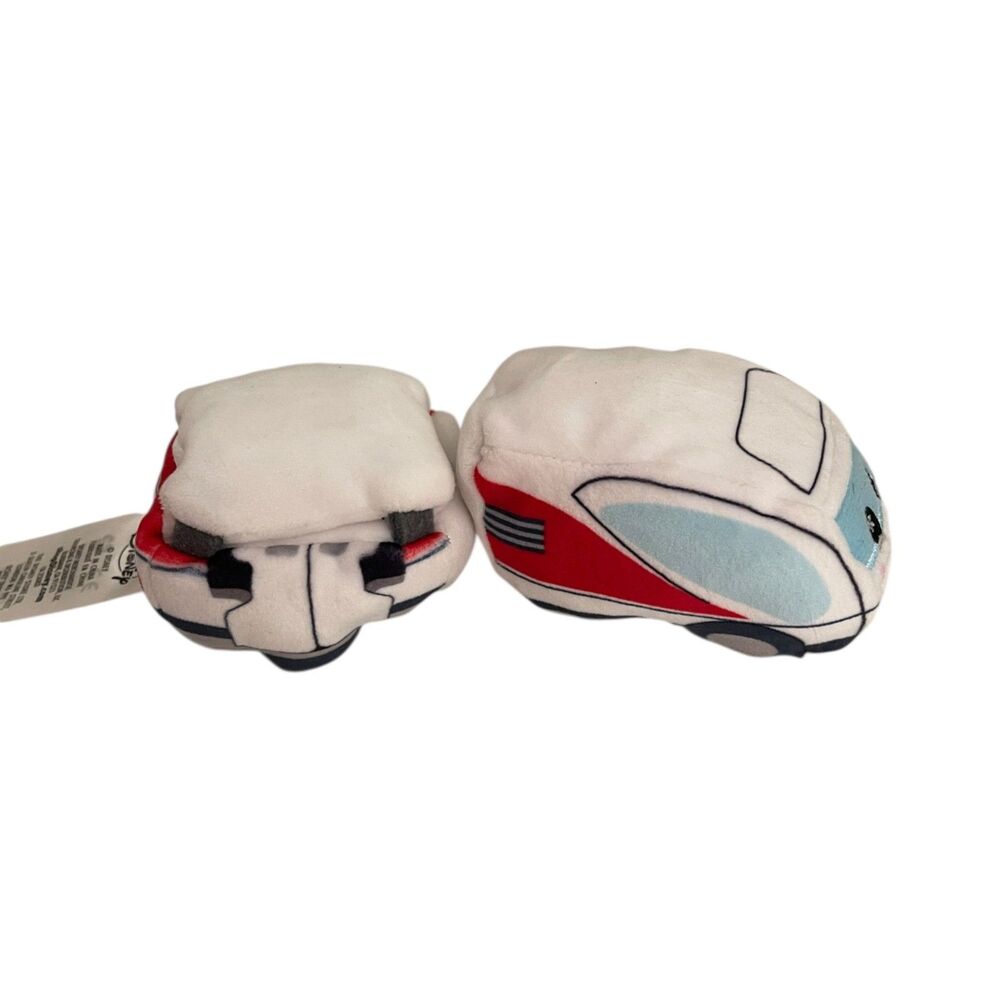 Disney Parks Wishables Tram Push Stuffed Toy Transportation Series White Red - Picture 6 of 7